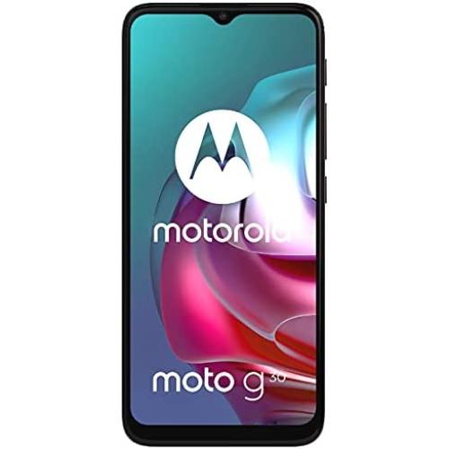Moto G30 XT2129-2, 4G LTE, International Version (No US Warranty), 128GB, 6GB, Dark Pearl -GSM Global Unlocked (T-Mobile, AT&T, Metro) w/Fast Car Charger Bundle (Pastel Sky)