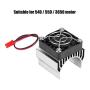 1/10 RC Aluminum Alloy Heat Sink with Cooling Fan for 540/550 / 3650 Motor RC Car (Silver)