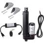 Justech 100mm 4-inch 1500N 330lbs Linear Actuator Motor and Linear Actuator Controller Bundle for Auto Car RV Electric Door Opener Industrial Agricultural Machinery Clean Sweeping Vehicles