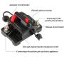 RED WOLF Waterproof 100 Amp Circuit Breaker 12V-48V for Boat Trolling Motor Marine ATV Car Stereo Audio Electronic Battery System Inline Fuse with Manual Reset Switch