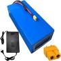 Jieoto 72V 30Ah Lithium Battery Pack 18650 Electric Motorcycle Battery Built in BMS Management System with 84V Charger for Moped Scooter Electric Scooter