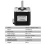 Usongshine Nema 17 Stepper Motor 42BYGH 1.8 Degree 1.5A 42 Motor (17HS4401S) 42N.cm (60oz.in) 4-Lead with 1m Cable and Connector for DIY CNC 3D Printer (Pack of 3)