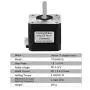 Moteur Pas à Pas Usongshine Nema 17 42BYGH 1,8° 1,5A 42 (17HS4401S) 42N.cm (60oz.in) 4 Fils avec Câble 1m et Connecteur pour CNC 3D Imprimante (Lot de 3) Moteur Pas à Pas Usongshine Nema 17 42BYGH 1,8° 1,5A 42 (17HS4401S) 42N.cm (60oz.in) 4 Fils avec Câble 1m et Connecteur pour CNC 3D Imprimante (Lot de 3)