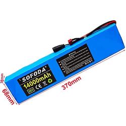 Jieoto 36V E-Bike Battery 14000mAh Lithium-ion Battery Pack Suitable for Electric Wheelchairs Scooter Electric Tools Tricycles 200W 250W 350W 500W 750W Motor with Charger+ 20A BMS