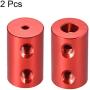 uxcell 2mm to 5mm Bore Rigid Coupling Set Screw L20XD12 Aluminum Alloy,Shaft Coupler Connector,Motor Accessories,Red,2pcs