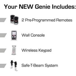 Genie SilentMax 1200 Model 4042-TKH Garage Door Opener with Motion Detection Lighting, Ultra-Quiet Steel-Reinforced Belt Drive, 140V DC Motor, 3/4 + HPc 140V Belt Drive, Gray