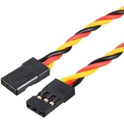 uxcell 10Pcs 34CM 3-Pin Male to Male Lead Twisted Servo Extension Cable Cord Connectors, 22AWG 60-Cores Wire for RC Futaba JR Servo