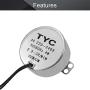 Fielect Synchronous Motor AC 220V 2.5-3RPM Turntable Motor CW/CCW Direction 4W TYC-50 Horizontal Hole Shaft