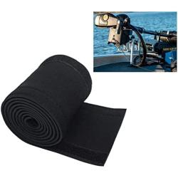 Taruimoo trolling motor wire extension、Cable Management Sleeve, Cuttable Neoprene Troll Sleeve，for Management to Hide and Cover Wire and Extension Cords - Black/White 60in (1-Pack)