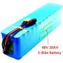 Jieoto 48V 20000mAh 13S 6P E-Bike Battery Lithium-Ion Electric Wheelchairs Battery Waterproof PVC Battery Pack Fits for 200W-750W Electric Bicycle Motor w/BMS + Charger