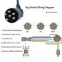 175974 Ignition Switch Key with Safety Lanyard Kit Compatible with OMC Johnson Evinrude Boat 40-200HP Ignition Kill Stop Switch with Key Lanyard Assembly Replace 5005801