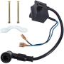 QAZAKY CDI Ignition Coil Spark Plug for 49cc 50cc 60cc 66cc 70cc 80cc 2-stroke Engine Motorized Bicycle Bike