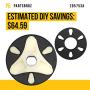 285753A Washing Machine Motor Coupler by PartsBroz - Compatible Admiral Kenmore Maytag Whirlpool Washer - Replaces AP3963893 EA1485646 PS1485646 - Durable Heavy Duty Motor Coupling Replacement Part