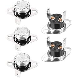 uxcell KSD301 Thermostat 65°C/149°F 10A Normally Open N.O Adjust Snap Disc Temperature Switch for Microwave Oven Coffee Maker 5pcs
