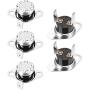 uxcell KSD301 Thermostat 65°C/149°F 10A Normally Open N.O Adjust Snap Disc Temperature Switch for Microwave Oven Coffee Maker 5pcs