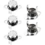 uxcell KSD301 Thermostat 65°C/149°F 10A Normally Open N.O Adjust Snap Disc Temperature Switch for Microwave Oven Coffee Maker 5pcs