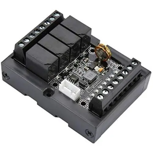 Carte de Contrôle de Moteur Davitu - FX1N-10MR Contrôleur Logique Programmable DC 10-28V Module de Contrôle Automatique PLC Industriel avec Boîtier et Module de Délai Relais Carte de Contrôle de Moteur Davitu - FX1N-10MR Contrôleur Logique Programmable DC 10-28V Module de Contrôle Automatique PLC Industriel avec Boîtier et Module de Délai Relais