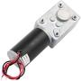 sourcing map Worm Geared Motor DC 12V 10RPM 8mmx14mm D-Shape Shaft Electric Power Turbo Silver Tone