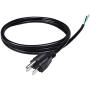 Pinfox 6ft 14 Gauge 3 Prong Heavy Duty Replacement Power Supply Cord Cable 110V 115V 120V Pigtail for Universal AC Appliance, NEMA 5-15 Plug US SJT 14AWG (15A)