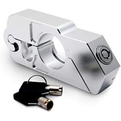 Motorcycle Locks Heavy Duty Anti Theft Adjustable Bike Handlebar Lock for Protection Universal ATV Alloy CNC Handle Throttle Grip Security Lock with 2 Keys,Motorcycle Lock