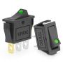 QCQIANG 2PCS AC 16A 250V 20A 125V Rocker Switch with Green LED Light, Rocker Button Switch for Cars, Motorcycles, Vacuum Cleaners
