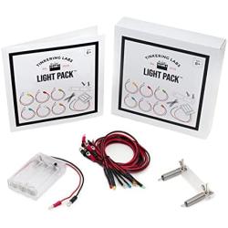 Tinkering Labs Light Pack | Includes 6 LEDs with Wires and Connection Platform | Electronics Educational Kit for Kids 8-12