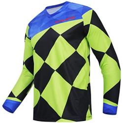 JPOJPO Mens Cycling Jersey MTB T Shirt Long Sleeve Youth Off-Road Motorcycle Jersey Bicycle Clothes Anti-UV