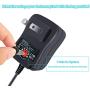 12W AC Adapter Universal Power Supply Adjustable DC Power Adapter 3V 4.5V 5V 6V 7.5V 9V 12V 1A Multi Plug Adaptor Charger for Kids Ride on Car Router Monitor Speaker IP Camera Consoles