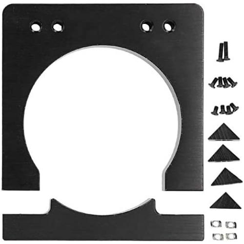 CNC Motor Clamp Mounting Bracket, 71mm Shaft Spindle Motor Mount Holder with M5 Screws and Connector Kit, Aluminum Router Mount for CNC Engraving Machine