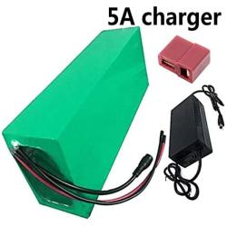 Jieoto 24V 42Ah Lithium Battery Pack Rechargeable E-Bike Li-ion Battery with Charger, for 200W ~ 500W Motor, for Electric Bike Motorcycle Scooter