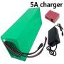 Jieoto 24V 42Ah Lithium Battery Pack Rechargeable E-Bike Li-ion Battery with Charger, for 200W ~ 500W Motor, for Electric Bike Motorcycle Scooter