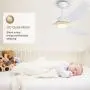 Ovlaim 56 Inch Smart Wifi Alexa Ceiling Fan with Light Remote Control, 6 Speed Quiet DC Motor Ceiling Fan Indoor Outdoor for Living Room Bedroom Veranda, White Gold