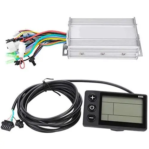 Vbest life Speed Controller Kit, 500W 24V-60V Brushless Speed Controller with Waterproof LCD Display Panel for Electric Bicycle Scooter