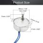 Fielect Synchronous Motor AC 110V 30RPM Synchron Motor Turntable Motor CW Direction 4W TYC-50 Horizontal Hole Shaft