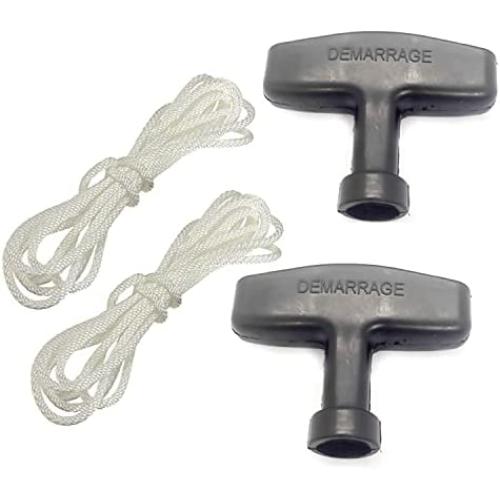 Liofairy Pull Cord Handle Starter Rope for Lawn Mower Replacement H-onda GX160 GX200 GX240 GX270 GX340 GX390 Pull Starter (Pack of 2)