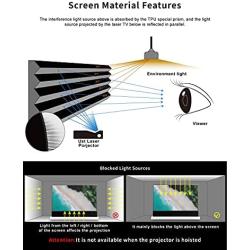 VIVIDSTORM-Projector Screen Retractable S PRO 72inch Ceiling/Ambient Light rejecitng Electric Floor Screen Cinema Projector 4k Compatible Ultra Short Focus Laser Projector,VWSDSTUST72H-WB