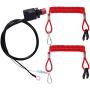 Stylemafia Universal Boat Outboard Lanyard Engine Motor Kill Urgent Stop Switch/Safety Lanyard Tether Cord 2 pcs Compatible with YamahaTohatsu Honda Outboard Motors, ATV Boat Bike
