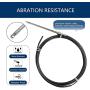 14ft Outboard Steering System Mechanical Boat Rotary Steering Kit Turbine Outboard Steering Cable with Luxury Foamed Steering Wheel