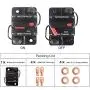 Calvert win 50 Amp Circuit Breaker with Manual Reset for Car Marine Trolling Motors Boat ATV Manual Power Protect for Audio System Fuse, 12V-48VDC, Waterproof (50A)