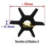 Boat Motor Water Pump Impeller For Mercury Outboard (6 8 9.9 15 HP) 47-42038 Sierra 18-3062 Motor Engine