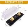 DWARFOO 2 Pack ANL Fuse Holder Clear Shell 100A ANL Gold Plated Fuses for 0/2/4/8 Gauge Car Audio Amplifier (100A, black)
