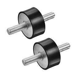 uxcell M10 Rubber Mounts, 2pcs Male/Male Shock Absorber, for Motor Generator Compressor Garage Reverse Pump Impact Air Generator Bobbins, D40mmxH20mm