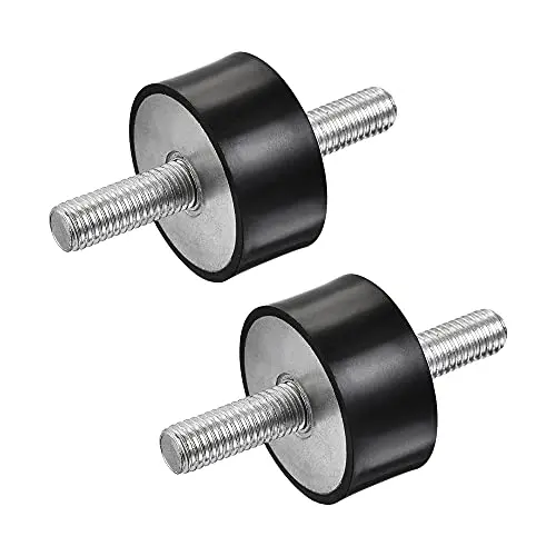 uxcell M10 Rubber Mounts, 2pcs Male/Male Shock Absorber, for Motor Generator Compressor Garage Reverse Pump Impact Air Generator Bobbins, D40mmxH20mm
