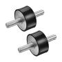 uxcell M10 Rubber Mounts, 2pcs Male/Male Shock Absorber, for Motor Generator Compressor Garage Reverse Pump Impact Air Generator Bobbins, D40mmxH20mm