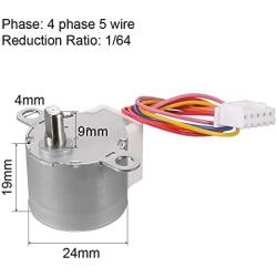 uxcell 24BYJ48 DC 5V Reduction Stepper Motor Micro Reducer Motor 4-Phase 5-Wire 1/64 Reduction Ratio