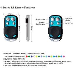 Kingshowstar Dc12v 12a App Control LED Music RGB Controler + Wireless RF Remote iOS/Android App for Motorcycle Auto