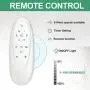 Homeybuff Ceiling Fan with Lights Remote Control, 60-Inch, DC Motor,6 Speed, Frosted Glass (3 Blades), Dimmable LED Light