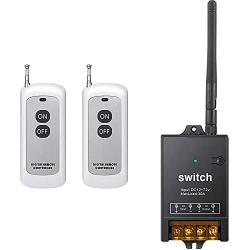 dstfuy Remote Control Switch 12V,DC 12V/24V/48V/72V/40A Relay, Wireless RF Switch with 984FT Long Range,Remote Switch for Anti-Theft Alarms,Roller Lind Door,Gate Barriers(New)