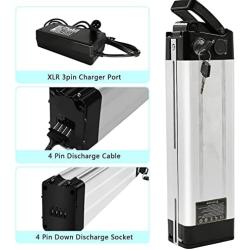 Jieoto Ebike Battery Pack 36V 20AH Electric Bicycle Rechargeable Lithium Ion Batteries with 3A Charger and BMS Protection Board for Ebike Lithium Battery 250W 350W 500W 750W Motors