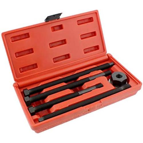 ABN Long Reach Harmonic Balancer Installer Kit – 5 Piece Harmonic Balancer Pulley Puller Set Damper Puller Kit